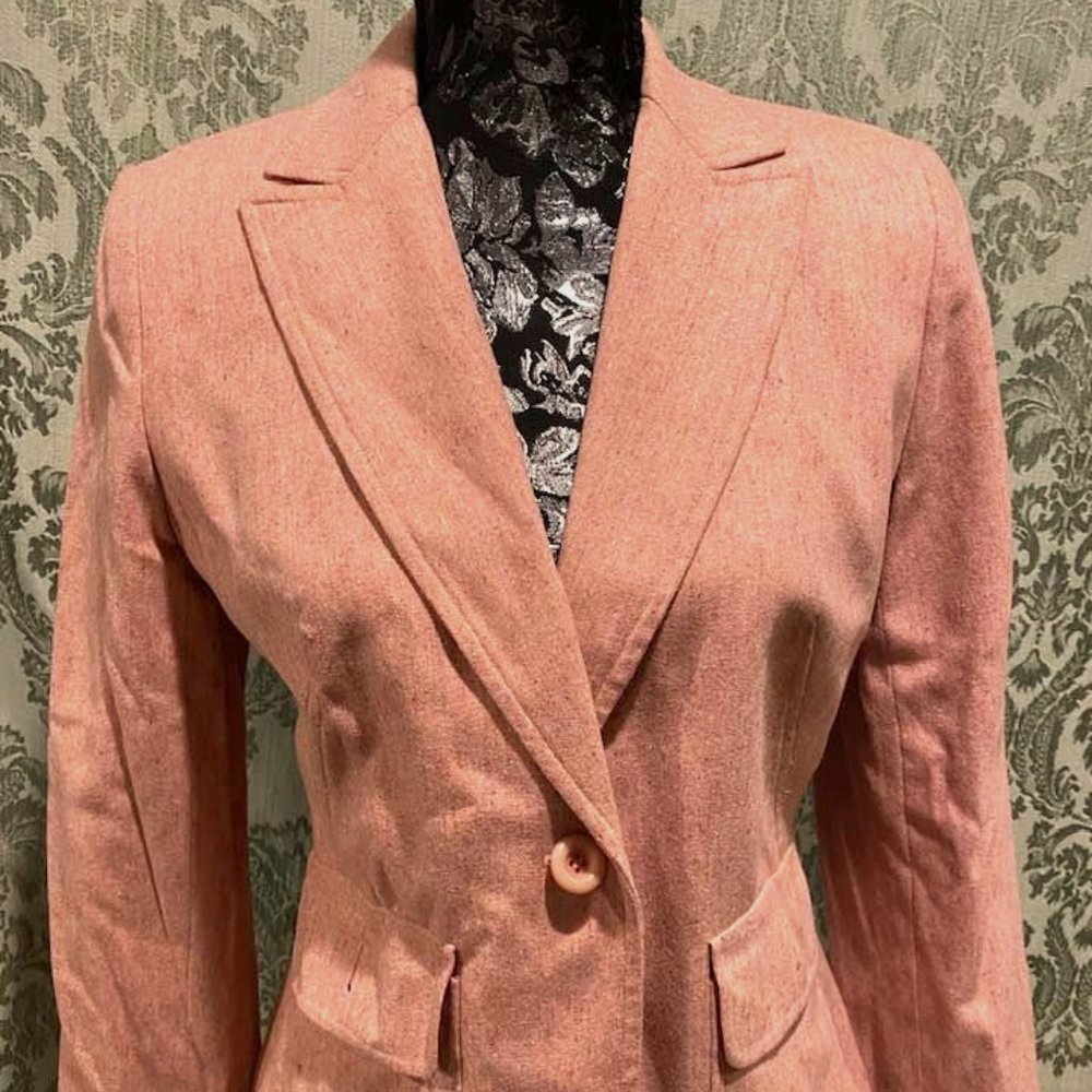 Ann Taylor LOFT Pink Wool Blazer, 4